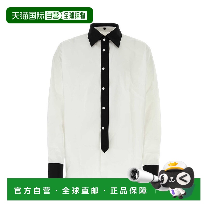 1h可退 PRADA 男士衬衫 UCN527SOOO10IVF0964 SS2024 白色