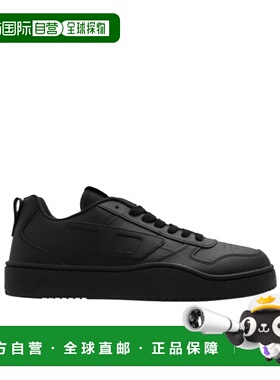 DIESEL 男士运动鞋 Y03363P5576T8013 AW2024 黑色 圆头低帮休闲