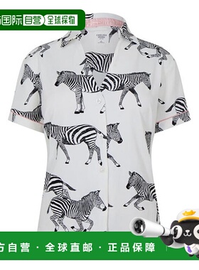 1h可退 潮奢 chelsea peers 女士 斑马纹印花短款睡衣套装