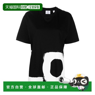 女士衬衫 圆领logo标志短袖 80373021 黑色 t恤 SS2024 BURBERRY