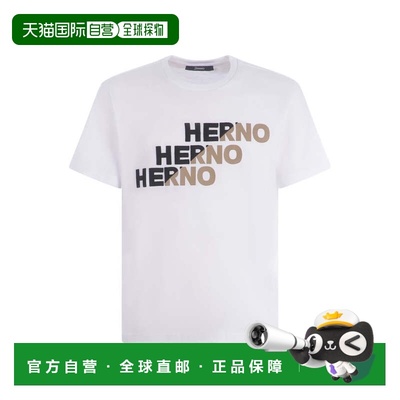 HERNO 男士T恤 JG000178U520001000 SS2023 白色 HERNO  T-shirts