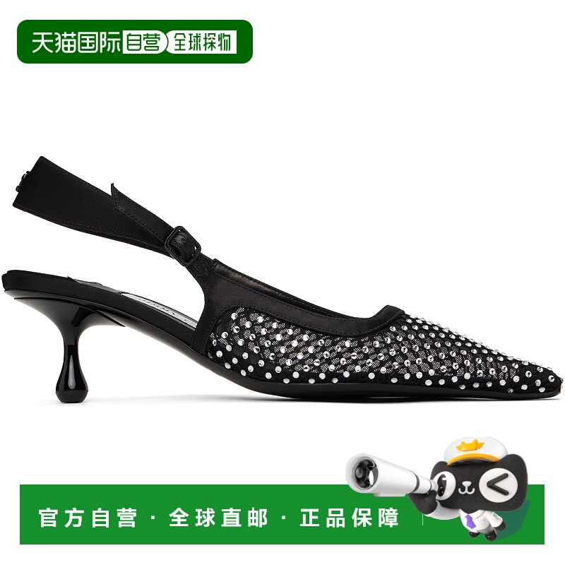 1h可退 潮奢 Jimmy Choo 周仰杰 女士 黑色 Amel 50 中跟鞋 AMEL5