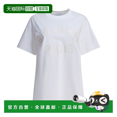 1h可退 GIVENCHY 女士T恤 BW70FM3YRS100WHITE AW2025 白色女装