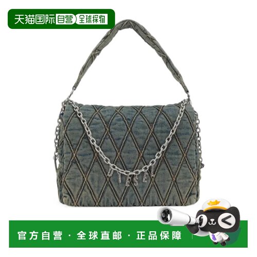 DIESEL 女士单肩包 X09782P5570HA001 AW2026 灰色 翻盖单肩包