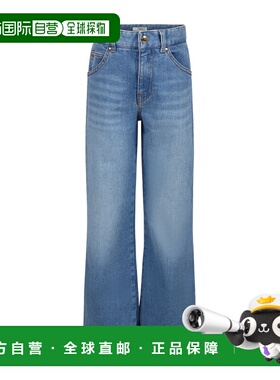 CHLOÉ 女童牛仔裤 C20459Z04 SS2025 蓝色 腰带环牛仔裤