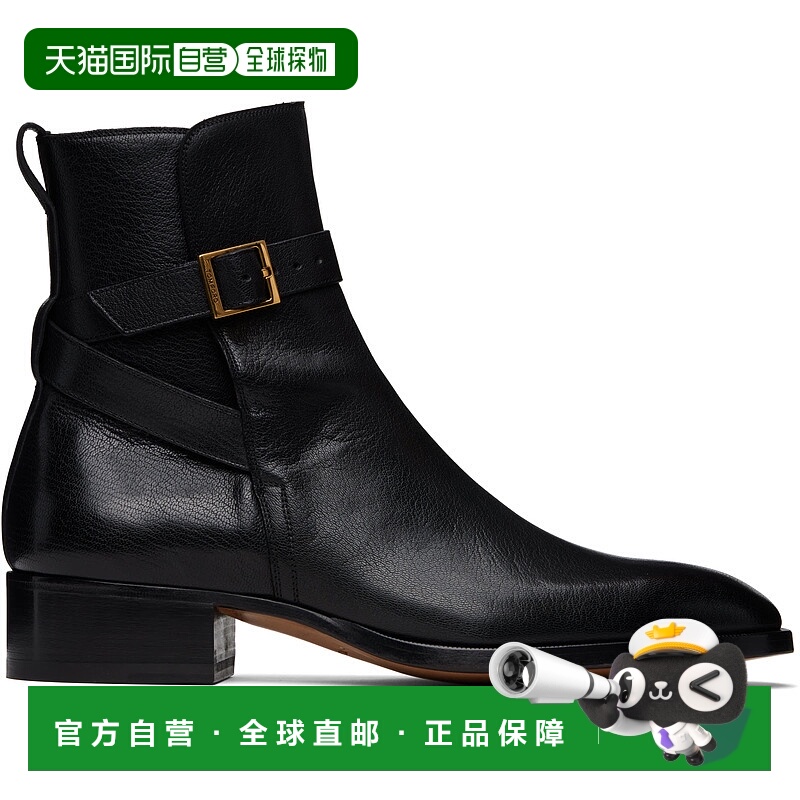 1h可退 潮奢 Tom Ford 汤姆 福特 男士 黑色 Supple Grain Kennet