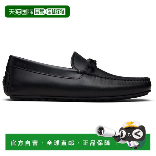 BOSS 波士 男士 黑色 Bow-Trim Driver 乐福鞋 50557676