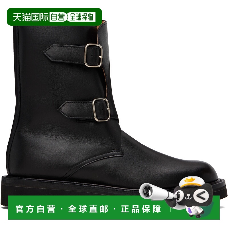 1h可退 潮奢 AURALEE 女士 黑色 Leather Work 中筒靴 A25AS02QD