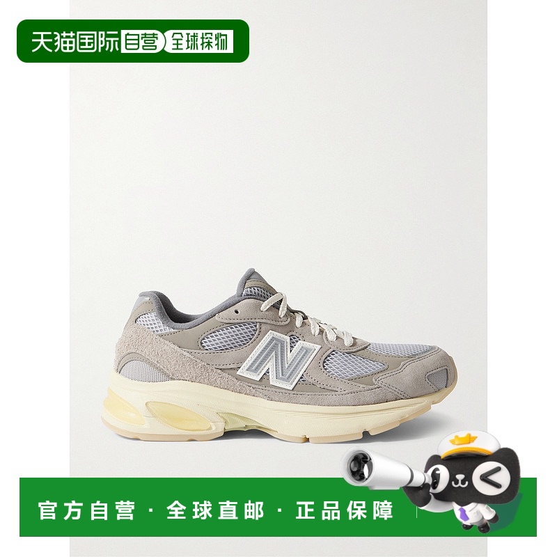 1h可退 潮奢 New Balance  男士 Day 2010 灰色绒面革皮质网纱运