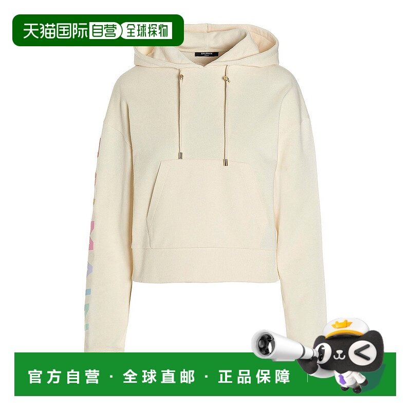 BALMAIN 女士针织毛衣 YF0JP010BB80GJH AW2023 白色卫衣帽衫