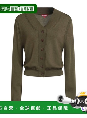 1h可退 潮奢 Staud 女士 针织开衫 green绿色 舒适时尚