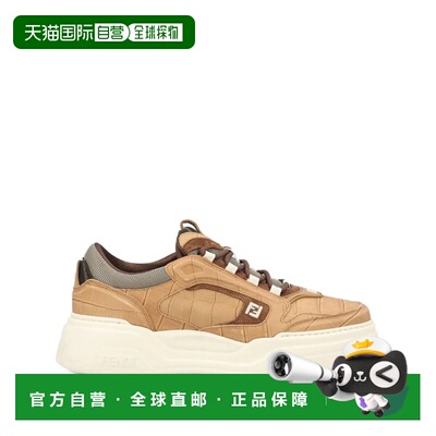 FENDI 男士运动鞋 7E1728ATTR120 AW2025 浅棕色 Fendi Crocodile
