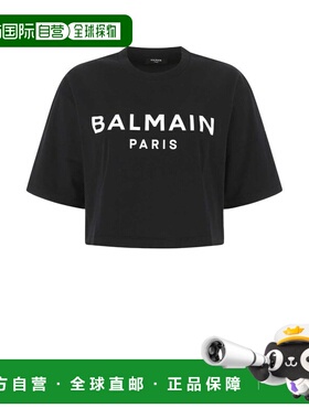 1h可退 潮奢 Balmain 巴尔曼 女士 圆领短袖T恤 BF1EE020BB02