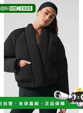 alo yoga  舒适保暖透气休闲  含羽绒外套  女款  黑色w4634r