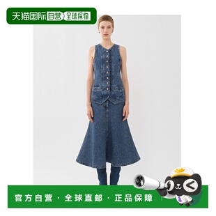 蓝色 CHLOÉ SS2023 C23SDR0816740X 牛仔中长连衣裙 女士半身裙