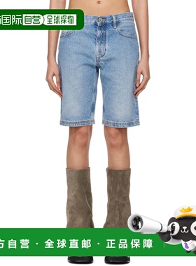 潮奢 The Attico 女士 蓝色水洗牛仔短裤 250WCQ00005DDD08