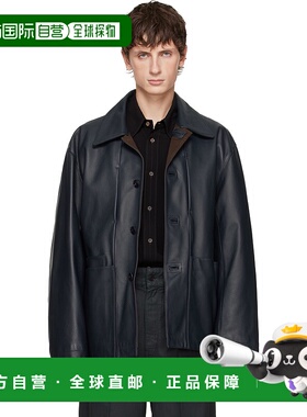 1h可退 潮奢 Lemaire 男士 黑色 Workwear 皮革夹克 OW1172LL0128
