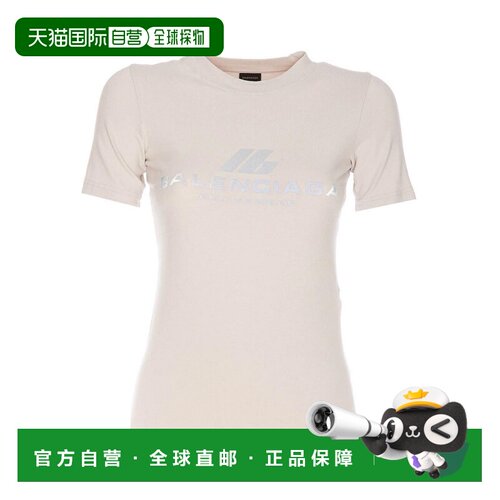 BALENCIAGA 女士T恤 768075TQVU19016 SS2025 白色【付后1h可退】