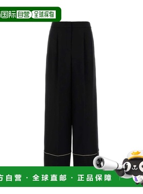 FENDI 女士休闲裤 FR6678AC4GF0GME SS2026 黑色阔腿裤直筒裤
