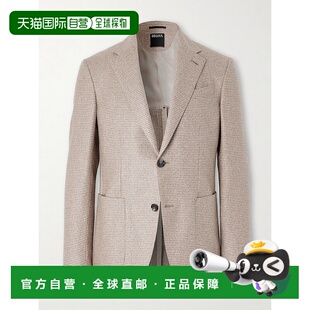 1h可退 潮奢 zegna 杰尼亚 男士 千鸟格真丝羊绒混纺西装外套 10F