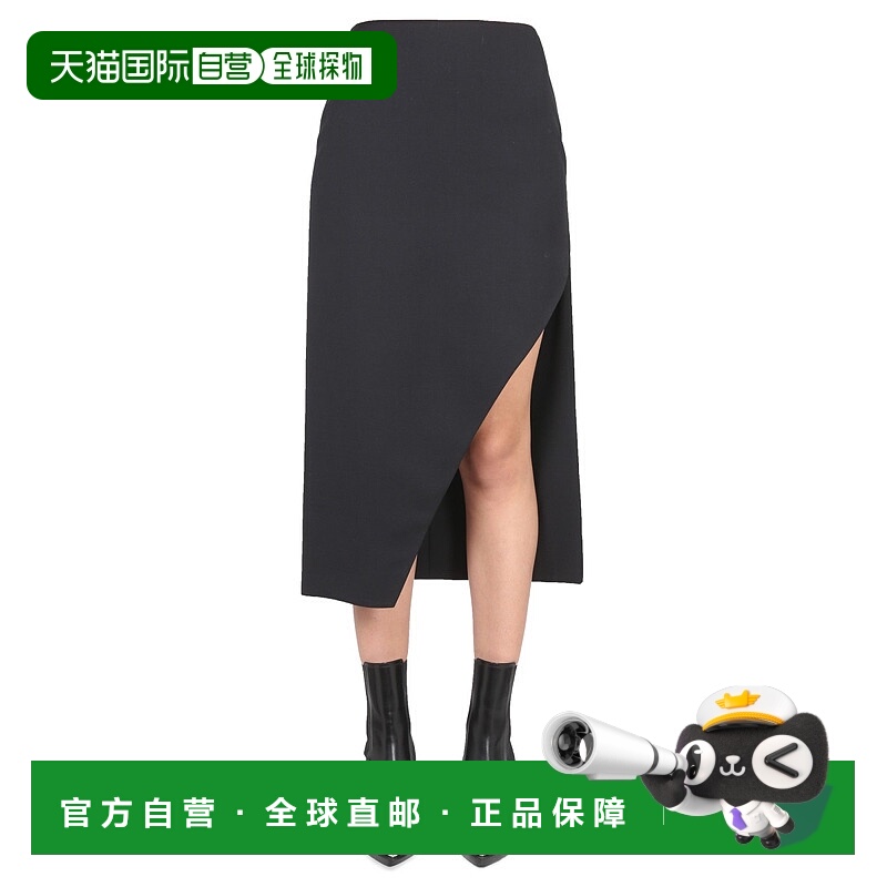 1h可退 ALEXANDER MCQUEEN 女士半身裙 718773 AW2022 黑色