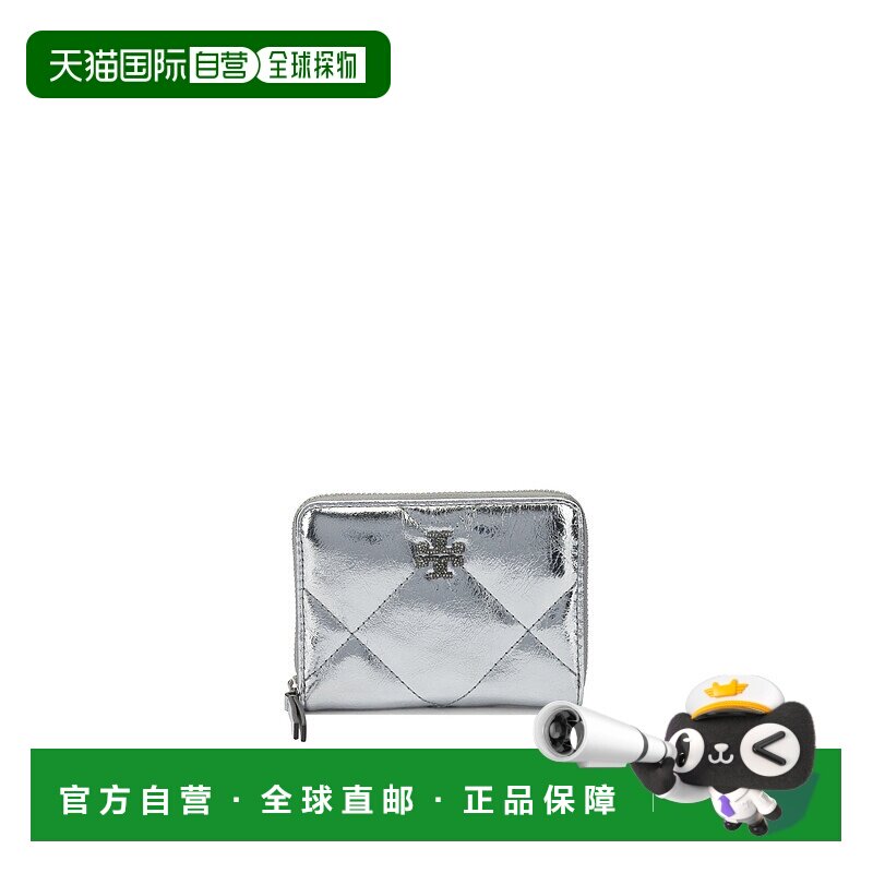 TORY BURCH 女士钱包 175007040 SS2026 银色 KIRA SMALL ZIP WAL