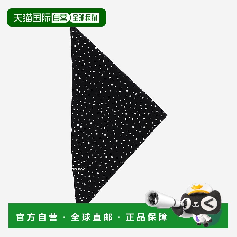 1h可退 PINKO 女士围巾 106001A2Z8Z99 AW2025 黑色 Sciarpa con