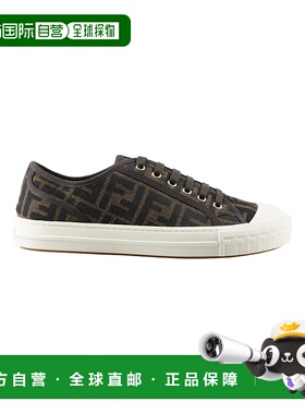 FENDI 男士运动鞋 7E1553AJZXF0R7V SS2025 棕色 FENDI DOMINO FA
