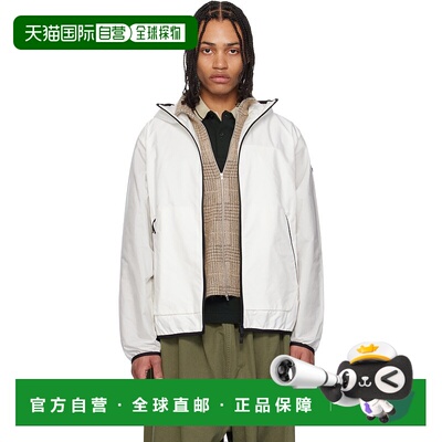 1h可退 潮奢 Moncler 盟可睐 男士 白色 Grainer Hooded Windbrea