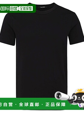 1h可退 潮奢 Tom Ford 汤姆 福特 男士 黑色棉质T恤 T4M081040002