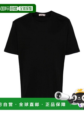 HERNO 男士T恤 JG00031UR520529300 AW2025 黑色 Resort T-shirt