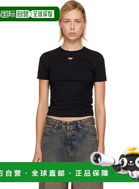 1h可退 潮奢 Diesel 迪赛 女士 黑色 T-Uncutie-Long-D T 恤 A149