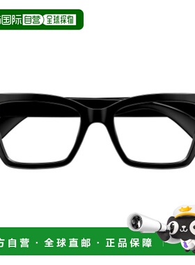 1h可退 潮奢 Gucci 古驰 女士 黑色 Minimal Cat Eye 眼镜 GG1715