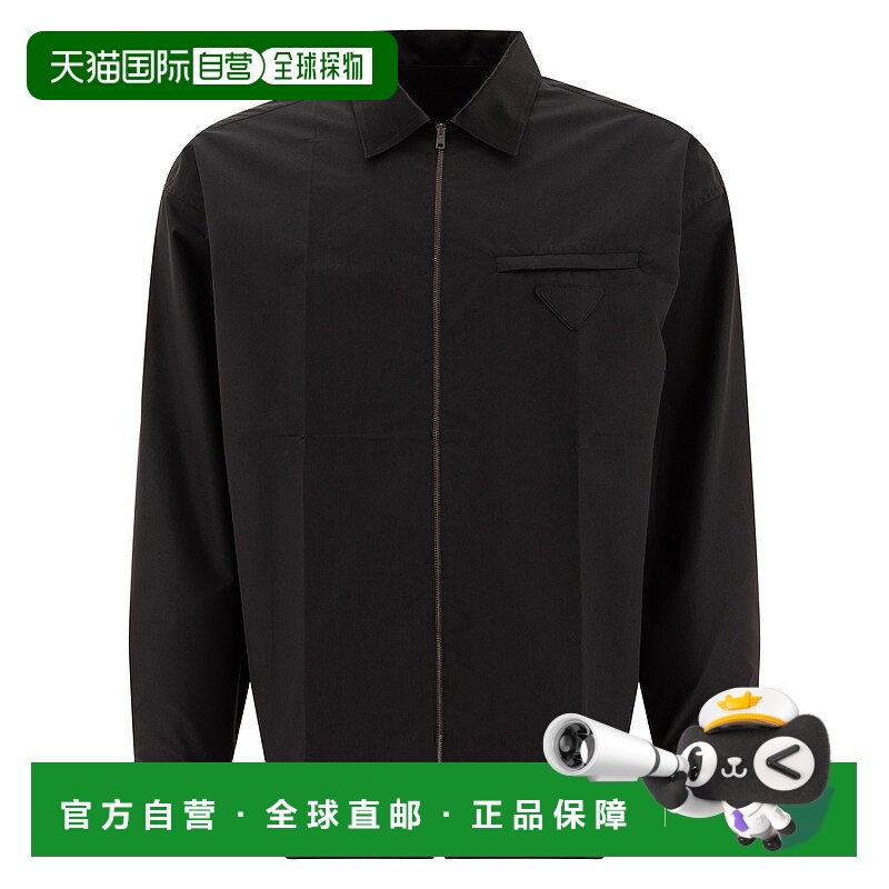 1h可退 PRADA 男士衬衫 SC80216A6F0002SOOO CO 黑色 Prada Shirt