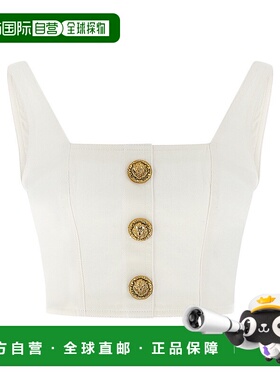 BALMAIN 女士背心吊带 GF1AD214DG140FC SS2026 白色