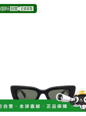 1h可退 潮奢 Gucci 古驰 女士 黑色 GG Big Cat Eye 太阳镜 GG182
