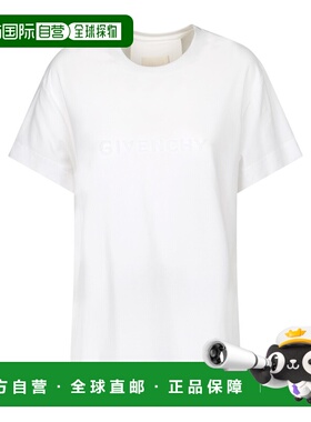 GIVENCHY 女士T恤 BW707Z30NH104 CO 白色 T-SHIRT WITH LOGO