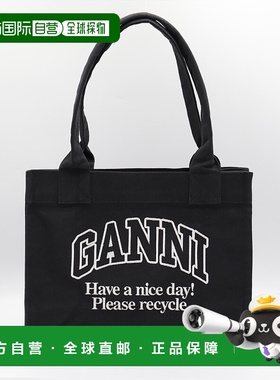 GANNI 女士手提包 A6647252 CO 黑色 LARGE TOTE BAG单肩包