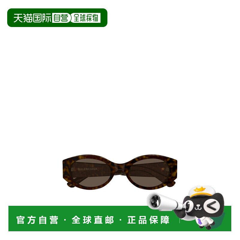 BALENCIAGA 女士眼镜 BB0477SA002 SS2026 棕色 几何太阳镜
