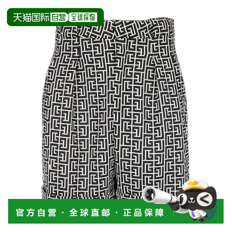 1h可退 BALMAIN 男士短裤 AH1PB003WB65GFE AW2023 黑色 BERMUDA