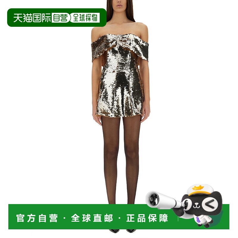 1h可退 潮奢 Self-Portrait 女士 迷你亮片连衣裙 RS25971SGDGOLD