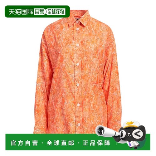 1h可退 潮奢 Destin 女士 Blouses 花纹衬衫 orange橙色 舒适时尚