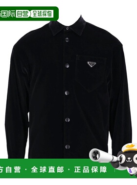 PRADA 男士衬衫 SC65712HOF0002 CO 黑色 长袖衬衫