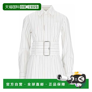 BURBERRY 女士衬衫 8103514 SS2025 白色 Striped shirt with bel