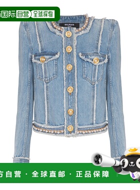 BALMAIN 女士西服 EF0SK81075DFSPS 外套 SS2025蓝色