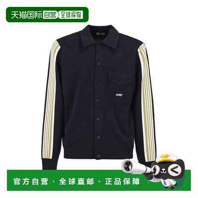 AUTRY 男士夹克 JAPM026B SS2026 蓝色 Knitted jacket with butt