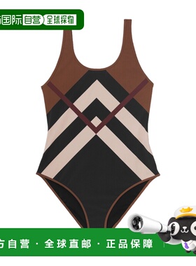 BURBERRY 女士泳装 80552571 SS2023 黑色 徽标泳衣
