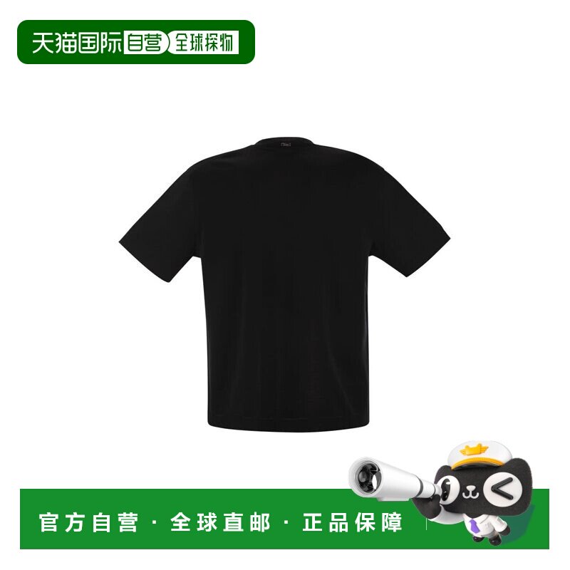 HERNO 男士T恤 JG000206U520599300 CO 黑色短袖图片