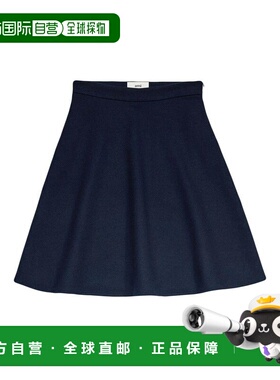 Ami Paris 女士半身裙 FSK215WV0016430 AW2023 黑色a字裙伞裙