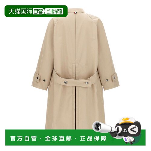 1h可退 THOM BROWNE 男士外套 MOU629A06111250 SS2025 白色风衣